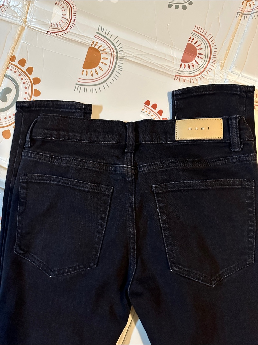 MNML Black Back-Pocket Skinny Jeans